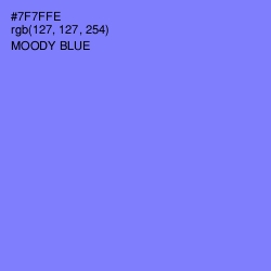 #7F7FFE - Moody Blue Color Image